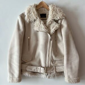 Cream Shearling Jacket